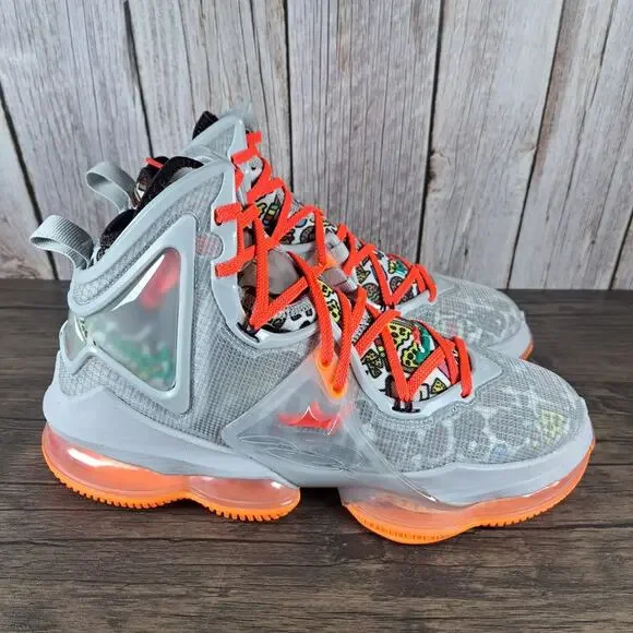 Nike Lebron XIX 19 Fast Food Grey Fog Roma Green Sneaker Men's Sz 8.5 Women's 10